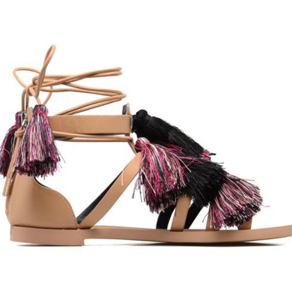 Rebecca Minkoff Elisha Tassel Lace Up Sandal - Picture 13 of 13